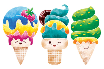 Cute Ice Cream Character