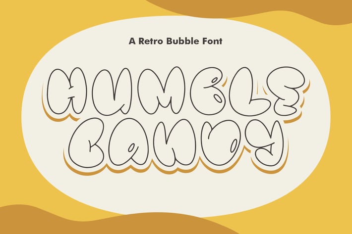 Humble Candy A Retro Bubble Font 