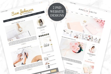 2 Blog Design Templates PSD