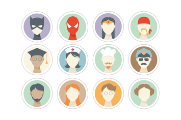People Faces Icons / 3 Different Themes