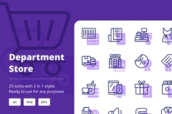 Department Store (Line and Solid)