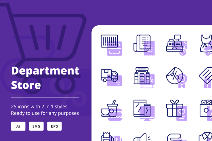Department Store (Line and Solid)