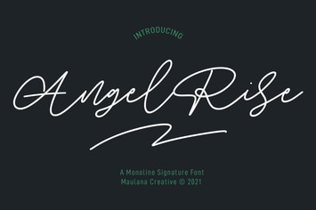 Angel Rise Monoline Signature Font
