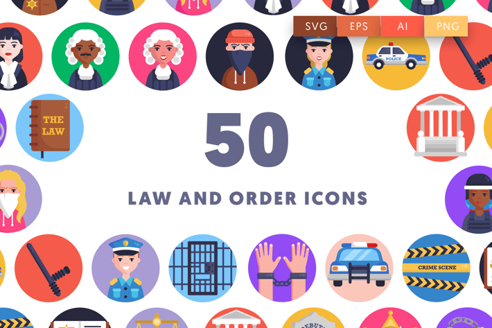 50 Law and Order Icons