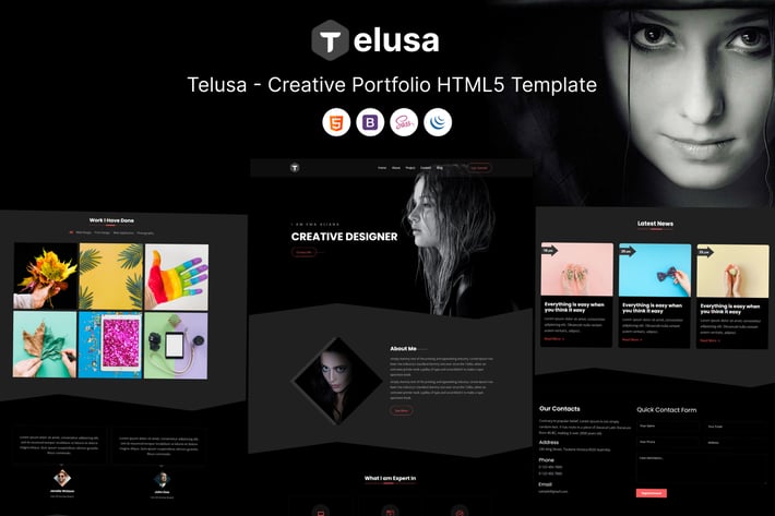 Telusa - Creative Portfolio HTML5 Template