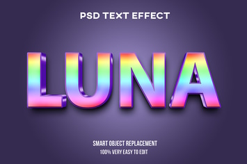 3D gradient colorful tex effect