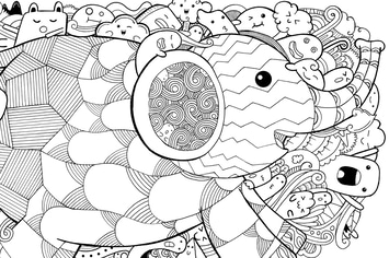 Elephant Doodle
