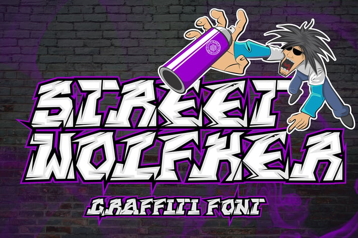 Street Wolfker - Unique Graffiti Font
