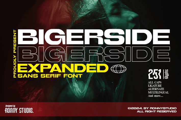 Bigerside - Expanded Sans Serif Font