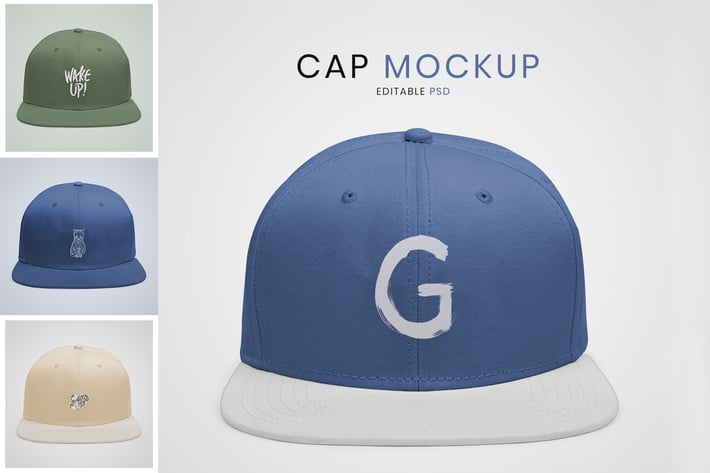 Cute cap mockup design