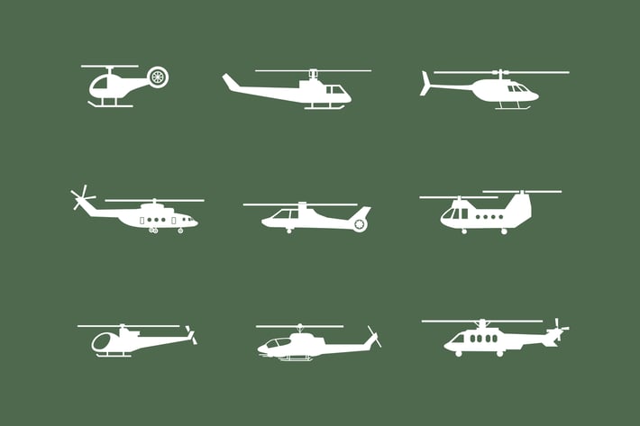 9 Helicopter Icons