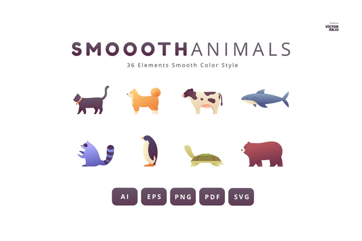 36 Elements Animals Smooth Style