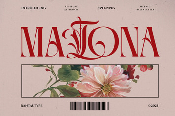 Matona Hybrid BlackLetter Font