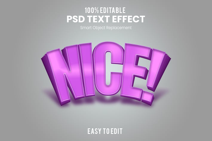 Purple 3D Text Effect