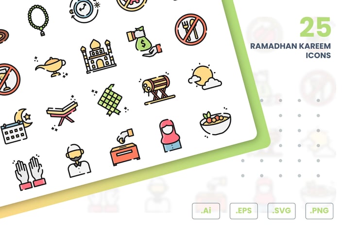 Ramadhan Kareem Icon Set
