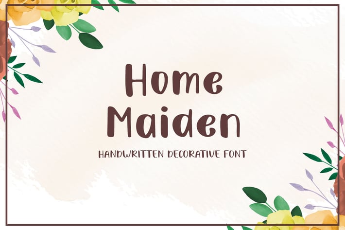 Home Maiden - Handwritten Decorative Font