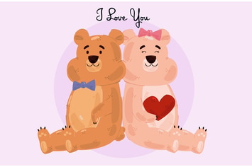 Bears Love Illustration