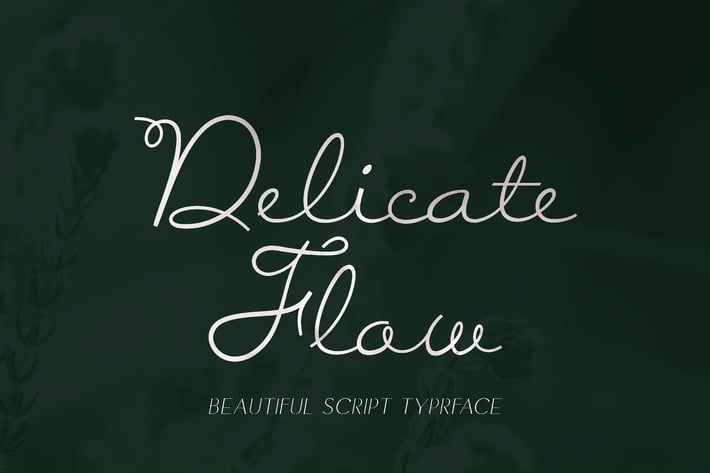 Delicate Flow - Signature Script Typeface