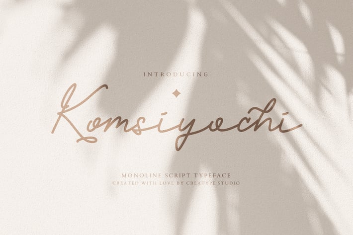 Komsiyochi Monoline Script