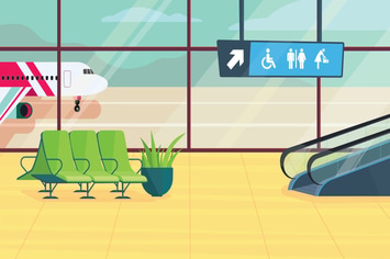 Airport inside - Illustration Background