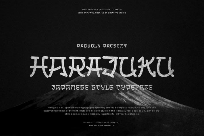 Harajuku Japanese Business Font