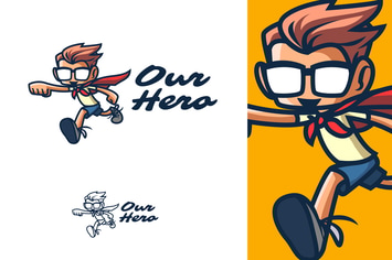 Kid Hero Mascot Logo