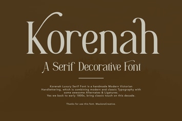Korenah Serif Decorative Display Font