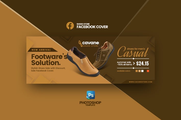Cavane - Shoes Store Facebook Cover Template
