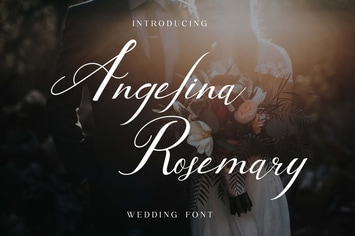 Angelina Rosemary Script Wedding Font