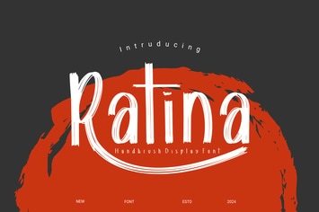 Ratina - Hand Brush Display Font