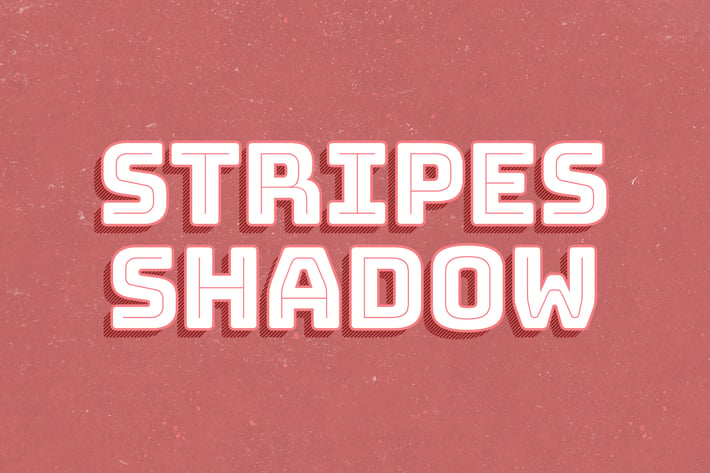 Stripes Shadow Text Effect