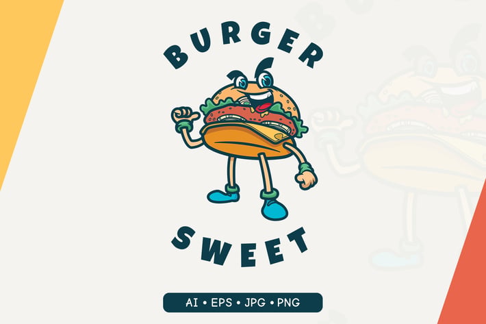 Burger Sweet - Logo Mascot