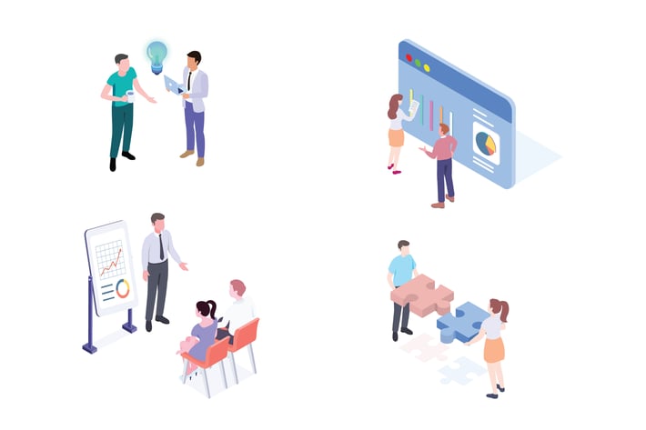 Business Plan Isometric Illustration - G1