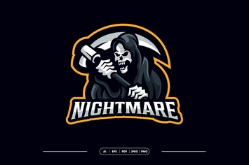 Reaper Nightmare Mascot Logo 