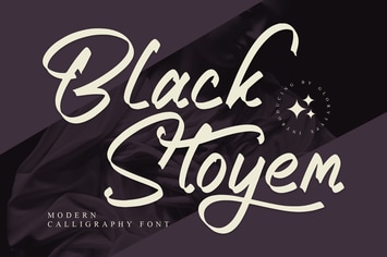 Black Stoyem Modern Calligraphy Font