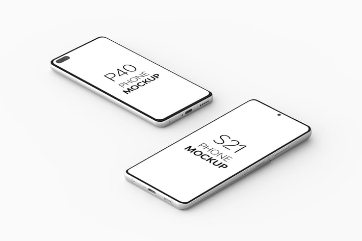 P40 Phone & S21 Phone Mockup