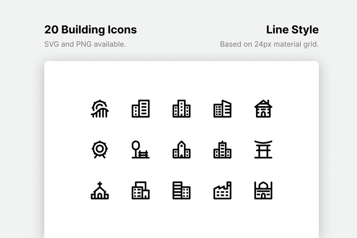 Building Line Icons