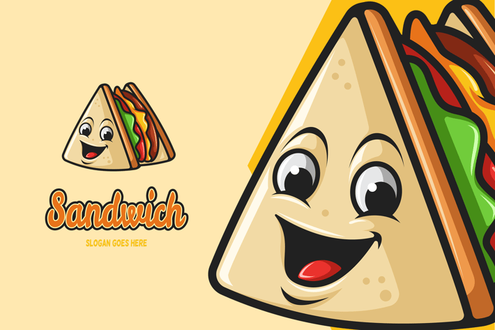 Sandwich - Mascot Logo
