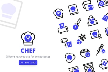 Chef (Line and Solid)