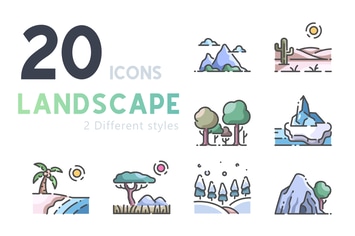  20 Landscape icon set