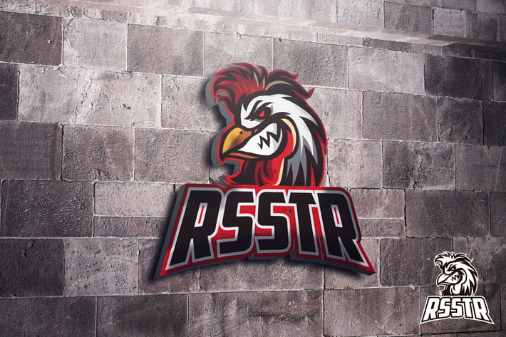 Rooster Mascot Esports Logo