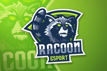 Racoon Sport And Esport Logo Vector Template