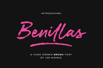 Benillas Brush - A Hand Drawn Brush Font