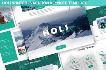 Holi Winter - Vacation Keynote Template