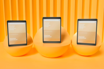 Three Tablet Mockup