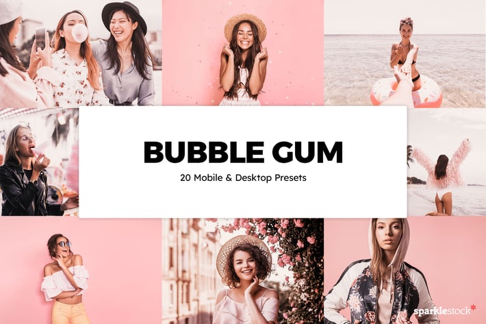 20 Bubble Gum Lightroom Presets & LUTs