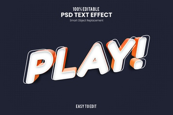 Play - Playful 3D PSD Text Effect