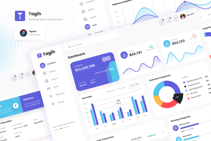 Tagih - Simple Neat Banking Admin Dashboard