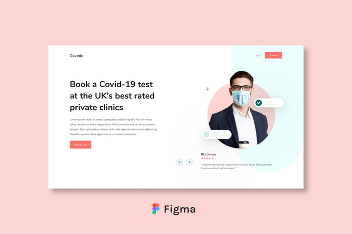 Covinic - Clinic Platform Header Design Figma