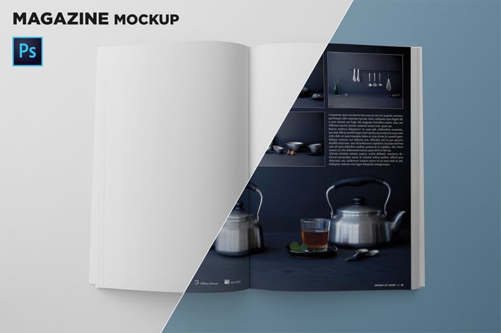 Magazine Mockup Top View